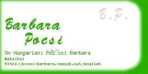 barbara pocsi business card